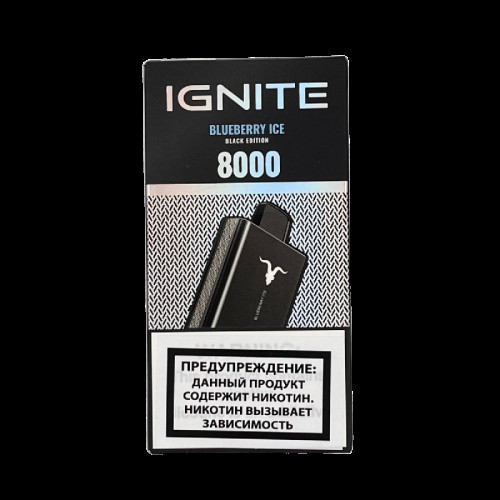 Электронная сигарета IGNITE V80 8000 затяжек Черничный лед